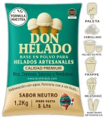 Base en polvo neutra para helado artesanal – ideal con o sin fruta – Don Helado